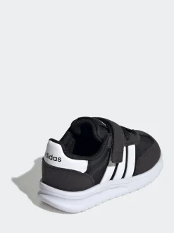 Noir/Blanc - adidas Run 70s 2.0 Baskets bébé à crochets et boucles