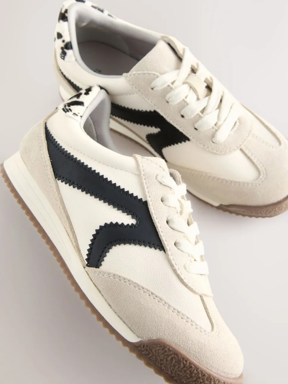 Noir/Blanc - Baskets à lacets