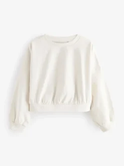 Noir/Blanc - Boxy Long Sleeve 100% Cotton Sweat Tops Pack de 3 (3-16ans)