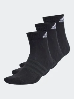 Noir/Blanc - Chaussettes 3 Lot Vêtements de sport rembourrées à la cheville adidas