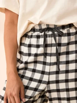 Noir/Blanc - 100de pyjamas % coton Manches Courts 2