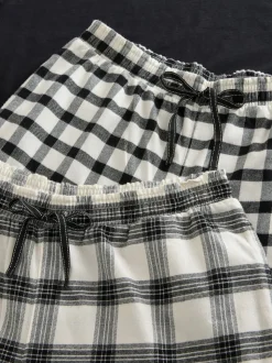 Noir/Blanc - 100de pyjamas % coton Manches Courts 2