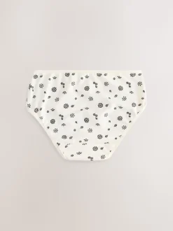 Noir/Blanc - Lot 5 caleçons à imprimé ditsy (1.5-16ans)