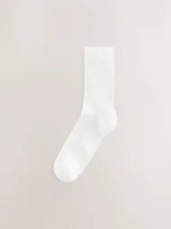 Noir/Blanc - Lot de 4 paires de socquettes en maille côtelée