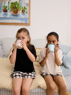 Noir/Blanc - Lot de 2 pyjamas à bas tissé (3-16ans)