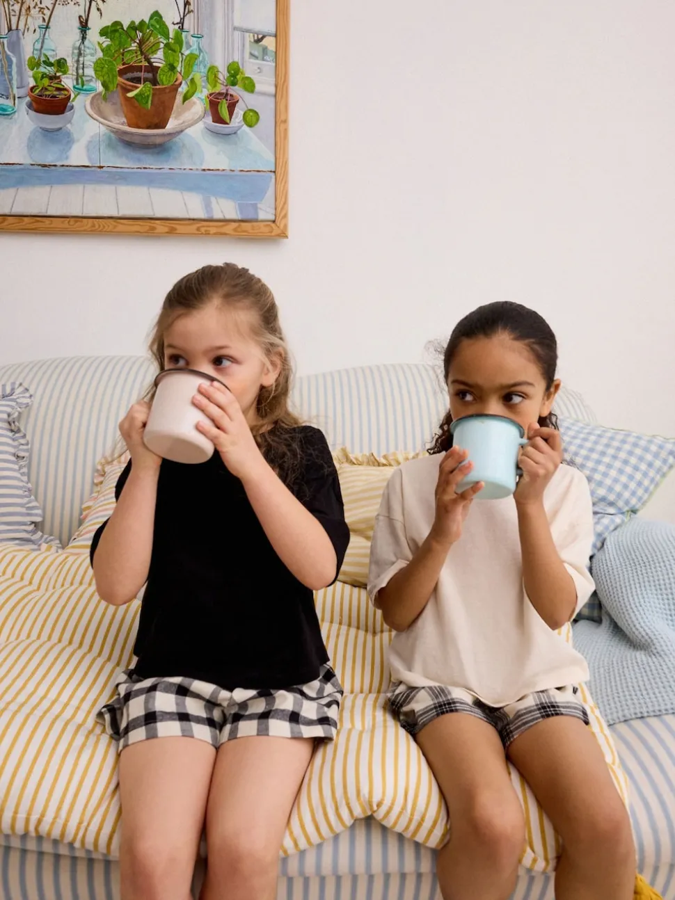 Noir/Blanc - Lot de 2 pyjamas à bas tissé (3-16ans)