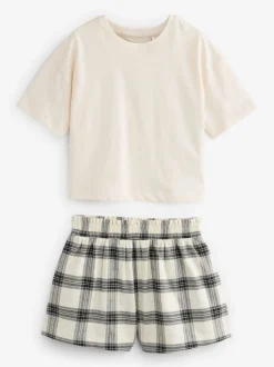 Noir/Blanc - Lot de 2 pyjamas à bas tissé (3-16ans)