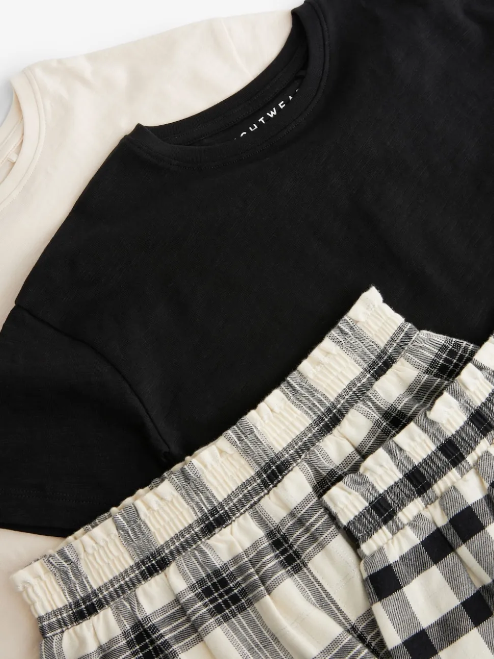 Noir/Blanc - Lot de 2 pyjamas à bas tissé (3-16ans)