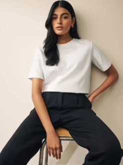 Noir/Blanc - Lot de 2 T-Shirts lourds à manches courtes