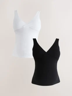 Noir/Blanc - Lot de gilets d’allaitement de maternité 2