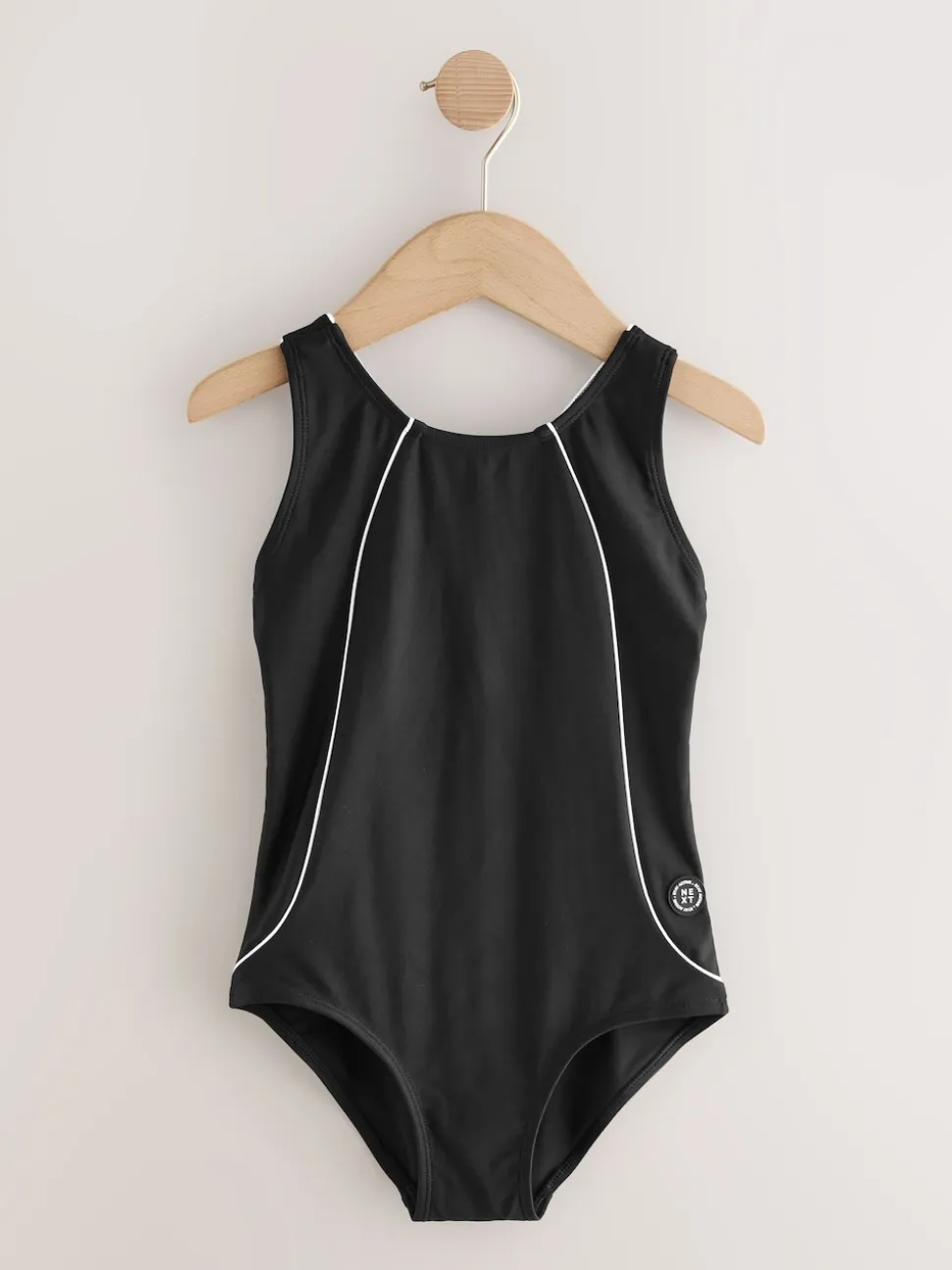 Noir/Blanc - Maillot de bain Racerback (3-16ans)