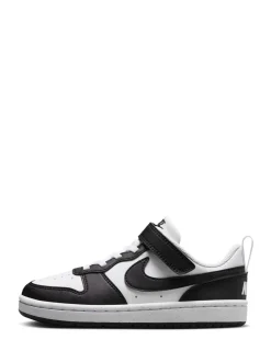 Noir/Blanc - Nike Baskets Junior Court Borough Low Recraft