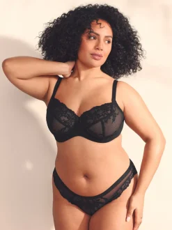 Noir/Blanc - Soutien-gorge en dentelle DD+ 2 Pack