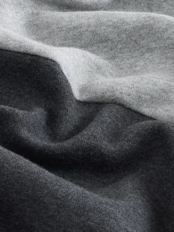 Noir/Blanc - Sweat à capuche à enfiler - Sweat-shirt color block