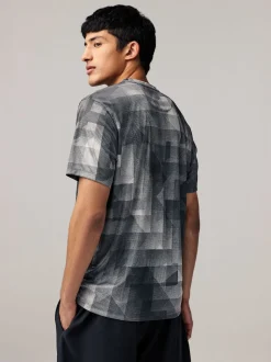 Noir/blanc - T-shirt d’entraînement imprimé Active Gym