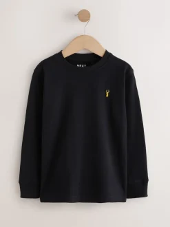 Noir/Blanc/Bleu - Lot de 8 T-shirts à manches longues et confortables (3-16ans)