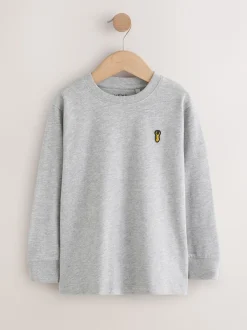 Noir/Blanc/Bleu - Lot de 8 T-shirts à manches longues et confortables (3-16ans)