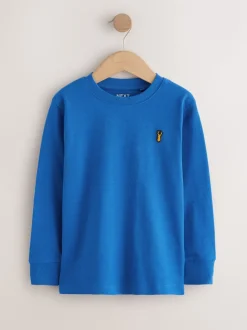 Noir/Blanc/Bleu - Lot de 8 T-shirts à manches longues et confortables (3-16ans)