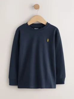 Noir/Blanc/Bleu - Lot de 8 T-shirts à manches longues et confortables (3-16ans)