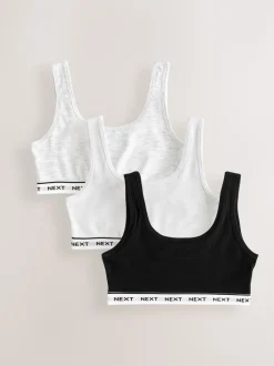Noir/Blanc/Gris - Crop Tops 3 Pack (5-16ans)
