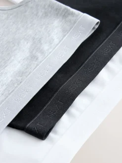 Noir/Blanc/Gris - Lot de 3 crop tops (5-16 ans)