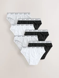 Noir/Blanc/Gris - Lot de 7 slips de bikini (5-16 ans)