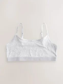 Noir/Blanc/Gris - Strappy Raccourci Hauts 3 Lot (5-16ans)