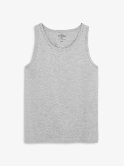 Noir/blanc/gris chiné/bleu marine - Lot de 5 gilets à superposer 100% coton