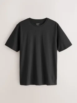 Noir/blanc/gris/gris ardoise/pierre/marron - Ajustement régulier - Lot de t-shirts essentiels en coton 6