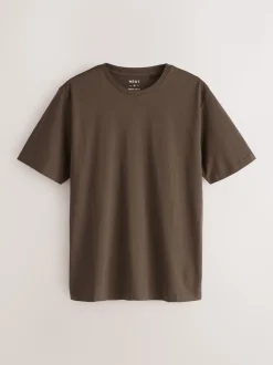 Noir/blanc/gris/gris ardoise/pierre/marron - Ajustement régulier - Lot de t-shirts essentiels en coton 6