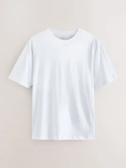 Noir/blanc/gris/gris ardoise/pierre/marron - Ajustement régulier - Lot de t-shirts essentiels en coton 6