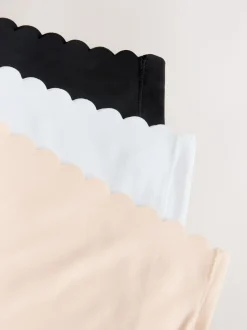 Noir/Blanc/Nu - Lot 3 culottes festonnées invisibles