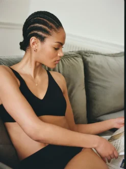 Noir/Blanc/Pastel Rose Nude - Lot de 3 soutiens-gorge en mélange de coton Ultimate Comfort