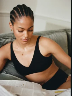 Noir/Blanc/Pastel Rose Nude - Lot de 3 soutiens-gorge en mélange de coton Ultimate Comfort