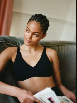 Noir/Blanc/Pastel Rose Nude - Lot de 3 soutiens-gorge en mélange de coton Ultimate Comfort