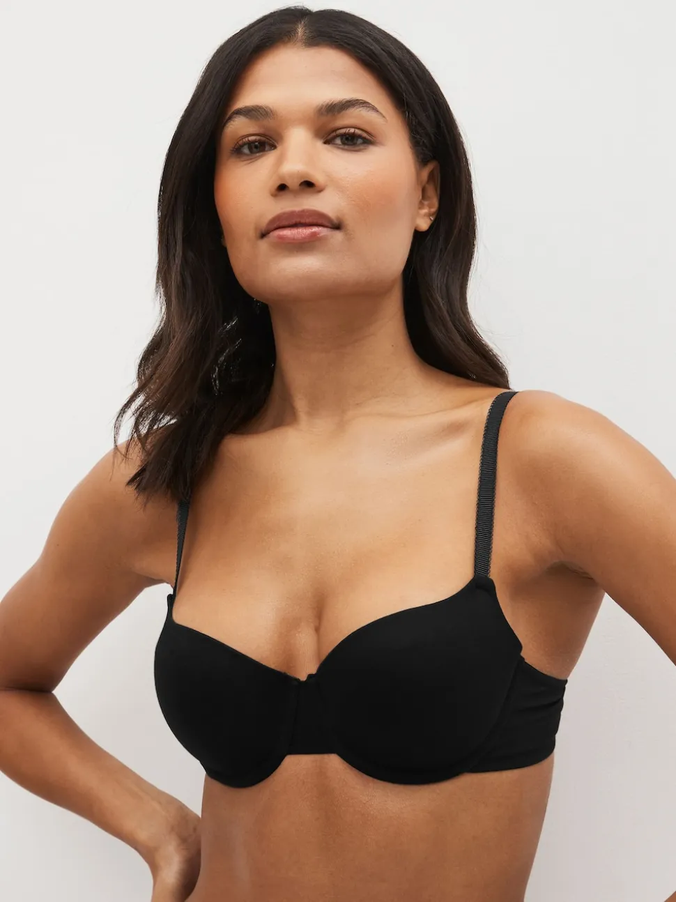 Noir/Blanc/Pastel Rose Nude - Lot de 3 soutiens-gorge en mélange de coton Ultimate Comfort