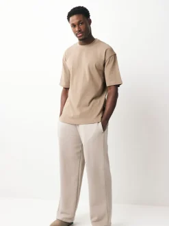 Noir/blanc/pierre/marine/gris - Lot de 5 t-shirts épais à coupe décontractée