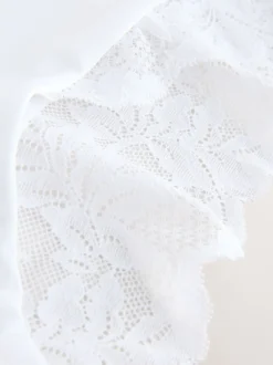 Noir/Blanc/Ppraline Nude - Lot de 3 culottes taille haute en microfibre et dentelle