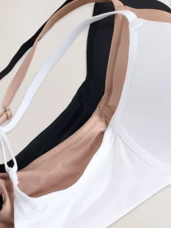 Noir/Blanc/Ppraline Nude - Lot de 3 soutiens-gorge t-shirts AE Ultimate Comfort