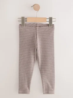 Noir/blanc/vert kaki - Lot de 5 leggings côtelés (3mois-7ans)