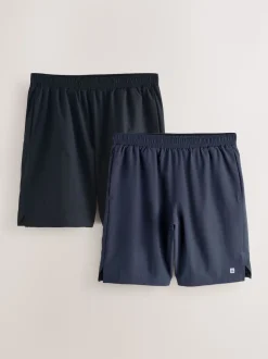 Noir/bleu marine - 9 Inch - Lot de 2 shorts de sport Active Gym