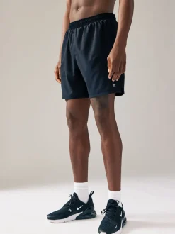 Noir/bleu marine - 7 Inch - Lot de 2 shorts de sport Active Gym