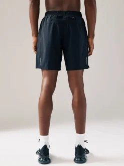 Noir/bleu marine - 7 Inch - Lot de 2 shorts de sport Active Gym