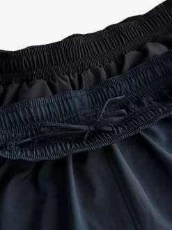 Noir/bleu marine - 7 Inch - Lot de 2 shorts de sport Active Gym