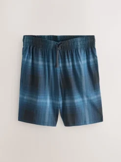 Noir/bleu marine - Ensemble de 3 pyjamas à carreaux en jersey à manches courtes
