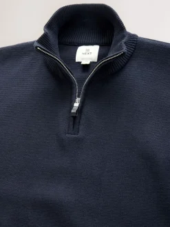 Noir/bleu marine - Lot de 2 pulls N. Premium 100% coton Coupe classique Premium Quarter Zip