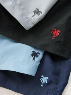 Noir/bleu marine/bleu clair/gris - Shorts de bain essentiels 4 Pack