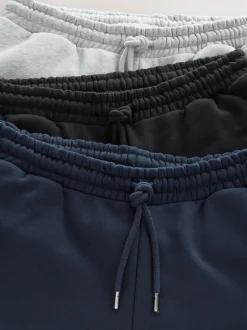 Noir/Bleu marine/Gris Marl - Brushback Heavyweight 3 Pack Joggings