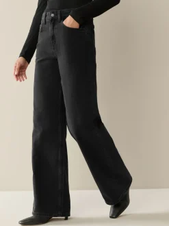 Noir/bleu rincé - Lot de 2 jeans à jambe large