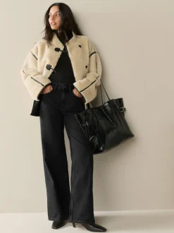 Noir/bleu rincé - Lot de 2 jeans à jambe large